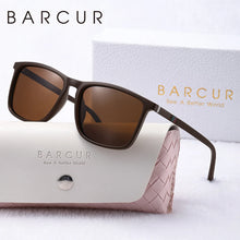 Load image into Gallery viewer, BARCUR Polarized Square Frame Sunglasses for Men and Women โ Timeless Fashion UV400 Wave Point Design Casual Style Durable PC Eyewear for Summer Outdoor Driving Travel and Gift Giving