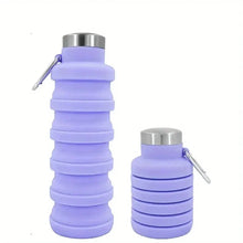 Load image into Gallery viewer, Collapsible Silicone Water Bottle - BPA-Free, Portable & Reusable for Outdoor Adventures