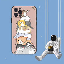 Load image into Gallery viewer, Cat Cute Art Phone Case For Iphone 8 7 6 6s Plus X Se 2020 Xr Xs 14 11 12 13 Mini Pro Max Mobile Case Transparent Soft Protective Clear Case Compatible For Iphone