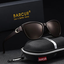 Load image into Gallery viewer, BARCUR Polarized Men’s Fashion Sunglasses – Elliptical Gradient TAC Lens with UV400 Protection – Lightweight Stainless Steel Frame Stylish Summer Eyewear for Travel Driving & Outdoor Gift Occasions
