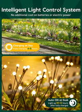 Load image into Gallery viewer, 8 LED Solar Firefly Garden Lights – Waterproof Warm White Outdoor Pathway & Patio Decoration