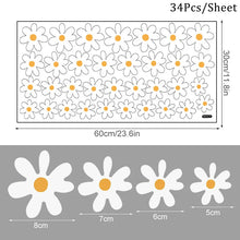 Load image into Gallery viewer, White Daisy Flower Wall Stickers DIY Home Decor