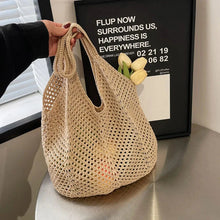 Load image into Gallery viewer, Women’s Knitted Shoulder Bag – Large Capacity Crochet Tote Handbag