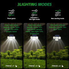 Load image into Gallery viewer, 4-Head Outdoor Solar Motion Sensor Light – 122 LED Floodlight, 3000 Lumens, 270° Wide-Angle IP65 Waterproof Security Lamp