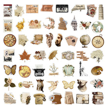 Load image into Gallery viewer, 10/25/50pcs Retro Vintage Art Stickers Aesthetic Decals for Laptop Pad Phone Fridge Travel Luggage Water Bottle Scrapbook Car
