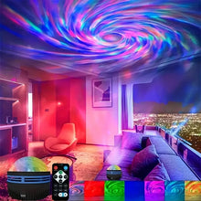 Load image into Gallery viewer, LED NightLights Galaxy Projector Remote Control 5V USB Rechargeable Starry Sky Lamp DMX Sound Active 7 Modes for Kids Room Decor