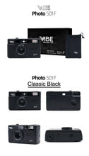 Load image into Gallery viewer, Vibe Vintage Retro 501F 35mm Reusable Non-Disposable Film Camera Black/Red/Champagne Silver/Pink