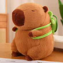 Load image into Gallery viewer, Strawberry Hat Capybara Plush β Small Turtle Backpack Pendant Toy