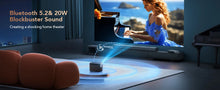 Load image into Gallery viewer, TOPTRO Projector 4K Android 9.0 26000 Lumens native 1080P WiFi6 Bluetooth Projector Auto Focus/Keystone Outdoor Home Theater