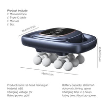 Load image into Gallery viewer, High-Power 16 Head Percussion Massage Gun - 48kg Deep Tissue Relief for Athletes & Fitness Enthusiasts Body Massager