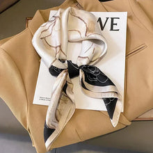 Load image into Gallery viewer, Luxury Silk-Feel Square Scarf – Satin Shawl, Hijab, Hair Wrap for Women