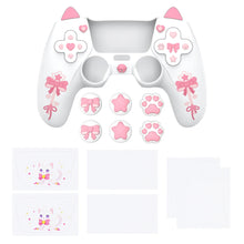Load image into Gallery viewer, PlayVital Silicone Cover w/Joystick Caps and Sticker for ps5 Controller, for ps5 Charging Dock - Sweetheart Kitty Black