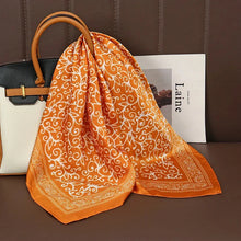 Load image into Gallery viewer, Luxury Satin Silk Square Scarf – Shawl, Hijab & Fashion Wrap 2023