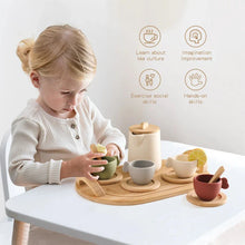 Load image into Gallery viewer, Wooden Montessori Teapot Tea Set – Pretend Play Toy