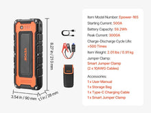 Load image into Gallery viewer, VEVOR Jump Starter 3000-4000A Peak Car Battery Starter with Air Compressor Jumper Cables Lithium Jump Box for Gas/Diesel Engines