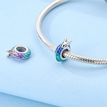 Load image into Gallery viewer, 100% 925 Sterling Silver Rainbow Zircon Butterfly Dragon Silicone Stopper Charms - Colorful Beads for DIY Bracelets, Customizable Jewelry for All Occasions