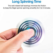Load image into Gallery viewer, Metal Rainbow Fidget Spinner – Colorful EDC Hand Spinner Toy for Kids & Adults | Anti-Anxiety Stress Relief Finger Spinner Gift