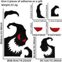 Load image into Gallery viewer, Halloween Door & Window Stickers - Skeleton Hands, Pumpkins, Ghosts, and Witch Hat Decor