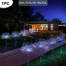 Load image into Gallery viewer, LED Solar Fireworks Lights โ Outdoor Waterproof Garden Lights with Remote