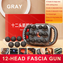 Load image into Gallery viewer, Fascia Gun 12/8 Heads Electric Massage Gun Muscle Relaxation High Frequency Back Massage Deep Tissue Muscle Fascia Massage Gun