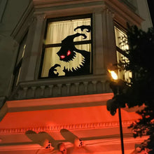 Load image into Gallery viewer, Halloween Door & Window Stickers - Skeleton Hands, Pumpkins, Ghosts, and Witch Hat Decor