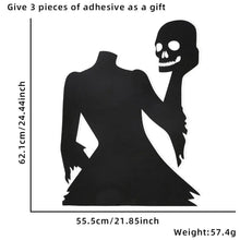 Load image into Gallery viewer, Halloween Door & Window Stickers - Skeleton Hands, Pumpkins, Ghosts, and Witch Hat Decor