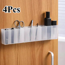 Load image into Gallery viewer, Mini Storage Box 3-Grid Plastic Makeup Brush Lipstick Storage Multi-Functional Desk Organizer for Home Kitchen Bathroom