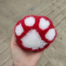 Load image into Gallery viewer, Cat Paw Plush Keychain β Cute Fluffy Faux Fur Pendant for Bags & Keys