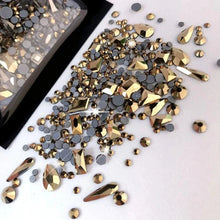 Load image into Gallery viewer, 180pcs AB Flatback Glass Nail Rhinestones - Multi-Shape Gems for DIY Nail Art