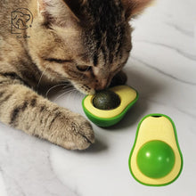 Load image into Gallery viewer, Avocado Wall Ball Cat Toys Edible Licking Balls Snack Healthy Rotatable Treats Toys Kitten Supplies Teeth Cleaning Totaling Catnip Wall Ball Toys