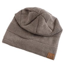 Load image into Gallery viewer, New Unisex Slouchy Winter Hats Add Fur Lined Men And Women Warm Beanie Cap Casual Label Decor Winter Knitted Hats