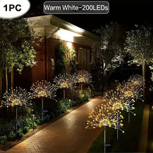 Load image into Gallery viewer, LED Solar Fireworks Lights โ Outdoor Waterproof Garden Lights with Remote