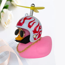 Load image into Gallery viewer, Car Duck With Helmet Broken Wind Pendant Small Yellow Duck Road Bike Motor Helmet Riding Cycling Accessories Without Lights