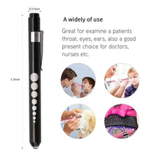 Load image into Gallery viewer, 1PC Pocket Medical Pen Light Lanten LED Penlight Torch Otoscope Flashlight Ophthalmoscope for Doctor Nurse Emergency First Aid
