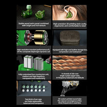 Load image into Gallery viewer, EPZ K5 1DD+4BA Monitor IEM Earphone Wired HIFI In Ear Earbuds Three-In-One 0.78 2 Pin Single Crystal Copper Upgrade Cable