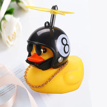 Load image into Gallery viewer, Car Duck With Helmet Broken Wind Pendant Small Yellow Duck Road Bike Motor Helmet Riding Cycling Accessories Without Lights