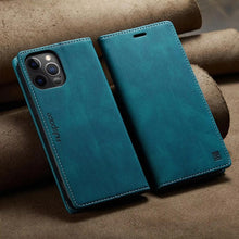 Load image into Gallery viewer, Vintage Wallet Case Card Holder Kickstand Built-in Magnetic Flip Leather Case for iPhone Leather Cases for iPhone 14 13 12 11 Pro Max Mini XR XS Max 8 7 6s Plus Wallet Flip Cover