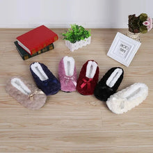 Load image into Gallery viewer, Winter Warm Slipper Womens Home Plush Soft Fluffy Cute Funny Indoor House Female Non Slip Ladies Floor Shoes Heart Love Grip