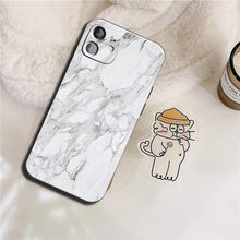 Load image into Gallery viewer, Luxury Marble Texture Phone Case For iPhone X XR XS 7 8 6S 6 5 Plus Silicone Anti Fall Back Cover Ultra Thin Soft Silicone Protective Shockproof and Scratch Resistant with Cute Design Pattern Case