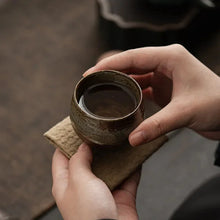 Load image into Gallery viewer, Japanese Handmade Ceramic Tea Cup | Antique Kung Fu Tea Set