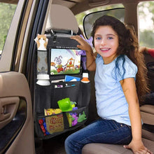 Load image into Gallery viewer, Car Seat Organizer with Tablet Holder – Backseat Storage Bag