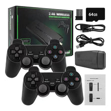 Load image into Gallery viewer, 4K HD Wireless Controllers 40000+ Games 2.4G Arcade Console Support TF Card Expansion TV Mini Game Console Max 256GB for PS1