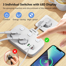 Load image into Gallery viewer, LDNIO Power Strip Adapter for Europlug 4 USB Output Electrical Socket With Extension Cable Surge Protector Home Plug SE2435