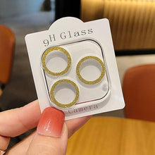 Load image into Gallery viewer, Glitter Full Cover Camera Lens Protector Glass For iPhone 13 12 11 Pro Max Mini 9H Tempered Glass for iPhone 12 Glass Lens Cover HD Clear Tempered Glass Back Camera Protector Ultra-Thin Easy Installation