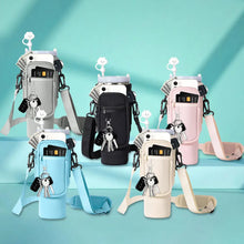 Load image into Gallery viewer, 40oz Neoprene Water Bottle Carrier Bag For Stanley Quencher Cup Sleeve Adjustable Shoulder Strap Non-slip Insulated Mug Cover