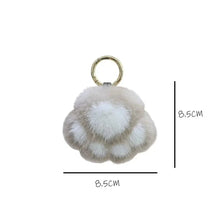 Load image into Gallery viewer, Cat Paw Plush Keychain β Cute Fluffy Faux Fur Pendant for Bags & Keys