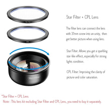 Load image into Gallery viewer, APEXEL 100mm Macro Lens Camera Phone Lens 4K HD Super Macro Lenses CPL Star Filter for iPhonex 13 pro Samsung s9 all smartphone