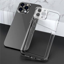 Load image into Gallery viewer, Transparent Shockproof Dual Card Slot Holder Phone Case For iPhone 13 12 11 Pro Max XR X XS Max 7 8 Plus 14Pro Wallet Transparent Soft Cover Card Storage Bumper Case For iPhone