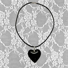 Load image into Gallery viewer, Big Red Glass Heart Pendant Black String Necklace For Women Pink Green Red AB Purple Crystal Stone Lovely Y2K Pendant Jewelry