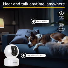 Load image into Gallery viewer, BoyKeep Smart Camera 2K Security Protection Wifi Surveillance 5G/2.4GHz Indoor Baby Night Vision 360° Pan & Tilt 2-Way Audio K30